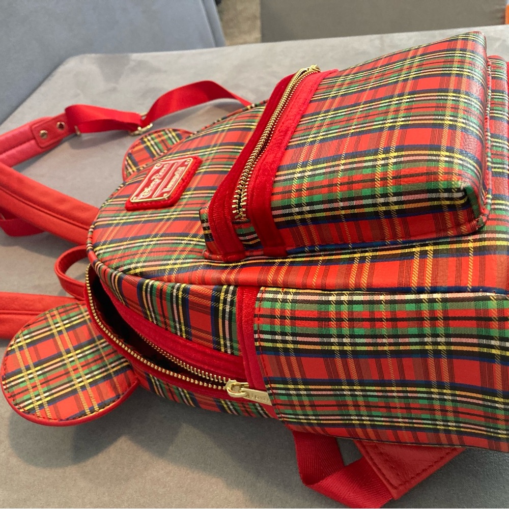 Loungefly Red Plaid Backpack - Picture 4 of 5
